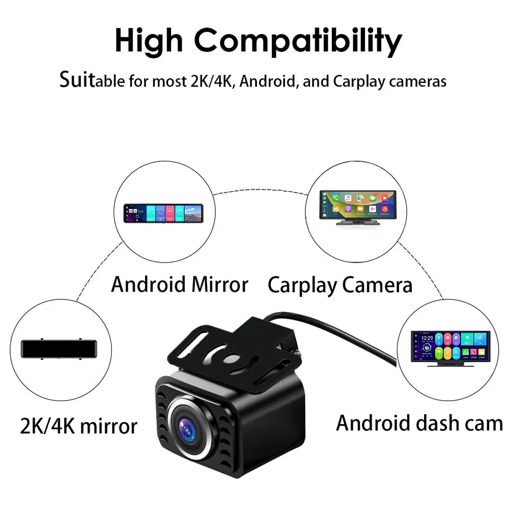 HGDO R35 SONY IMX335 2K 1080P Rear View Camera Back Cam 4PIN Cable Night Vision Reversing Auto Parking Monitor Waterproof 170°-3