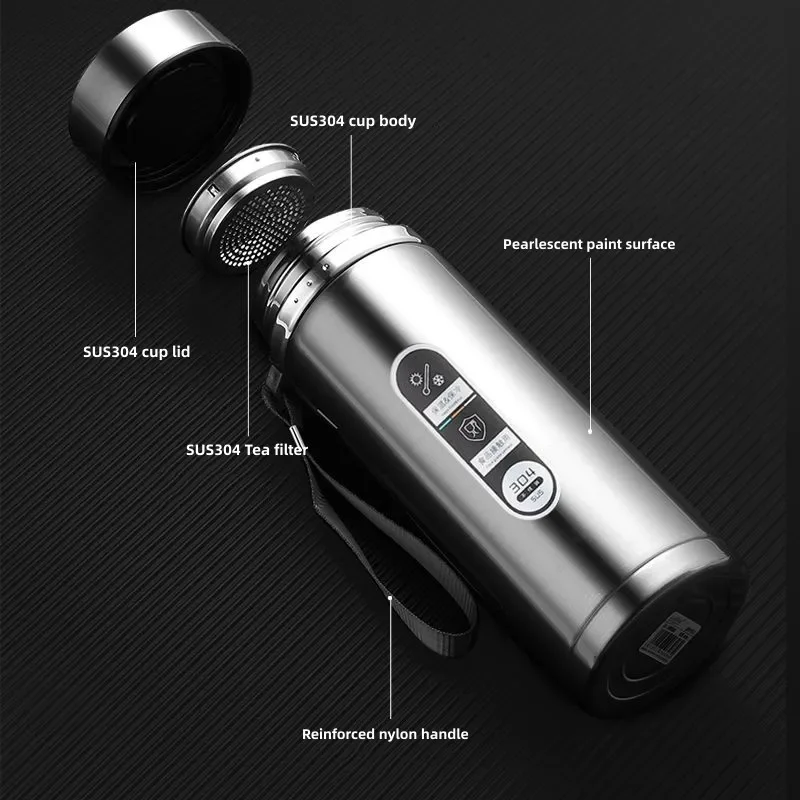 500ML-1Liter Stainless Steel Thermos Bottle with LED Temperature Display Sus304 Tea Water Bottle Vacuum Flask Portable Cups-3
