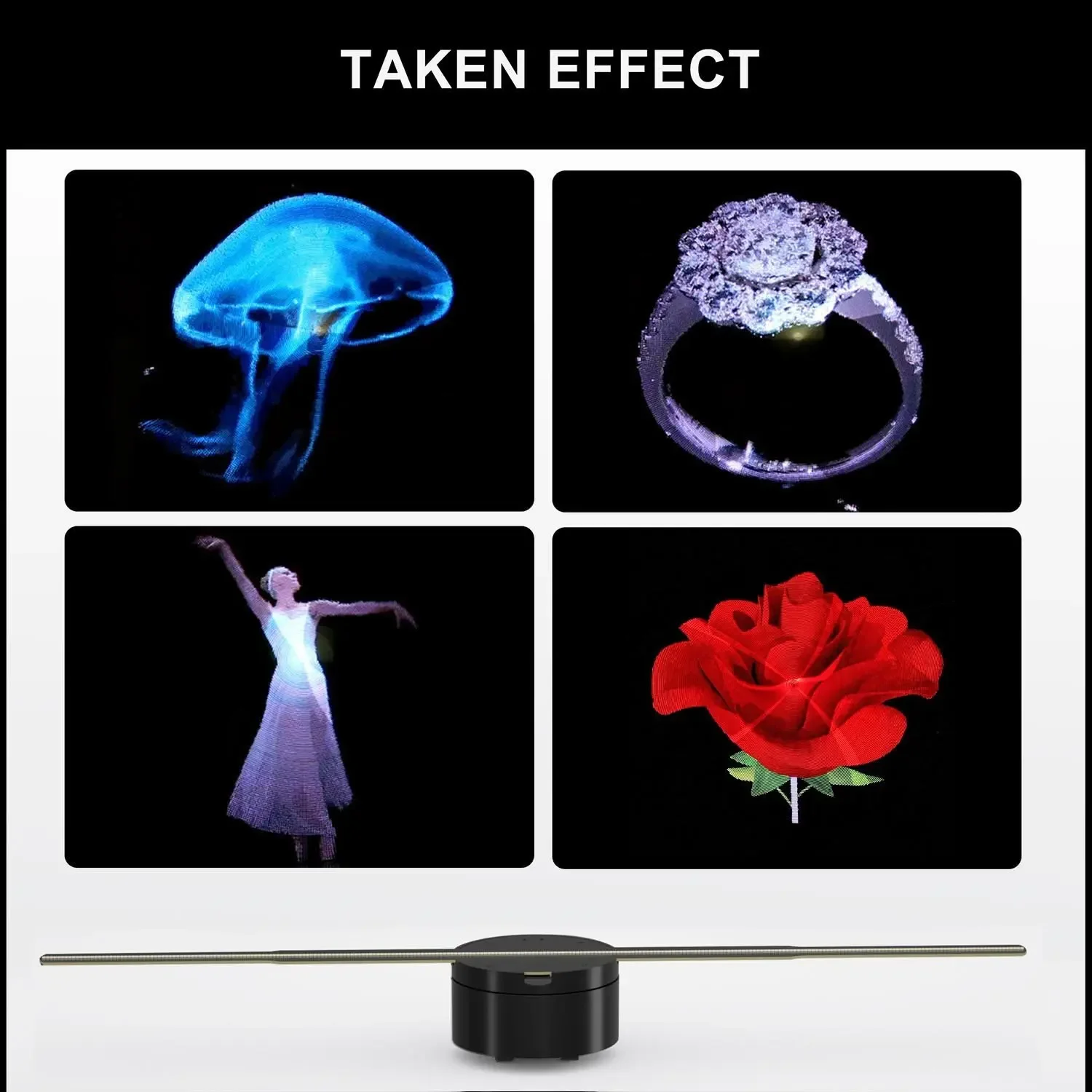 3D Advertising Projector Wifi Led Sign Holographic Lamp Player Remote Advertise Display 3D Fan Hologram Projector Logo Light-3