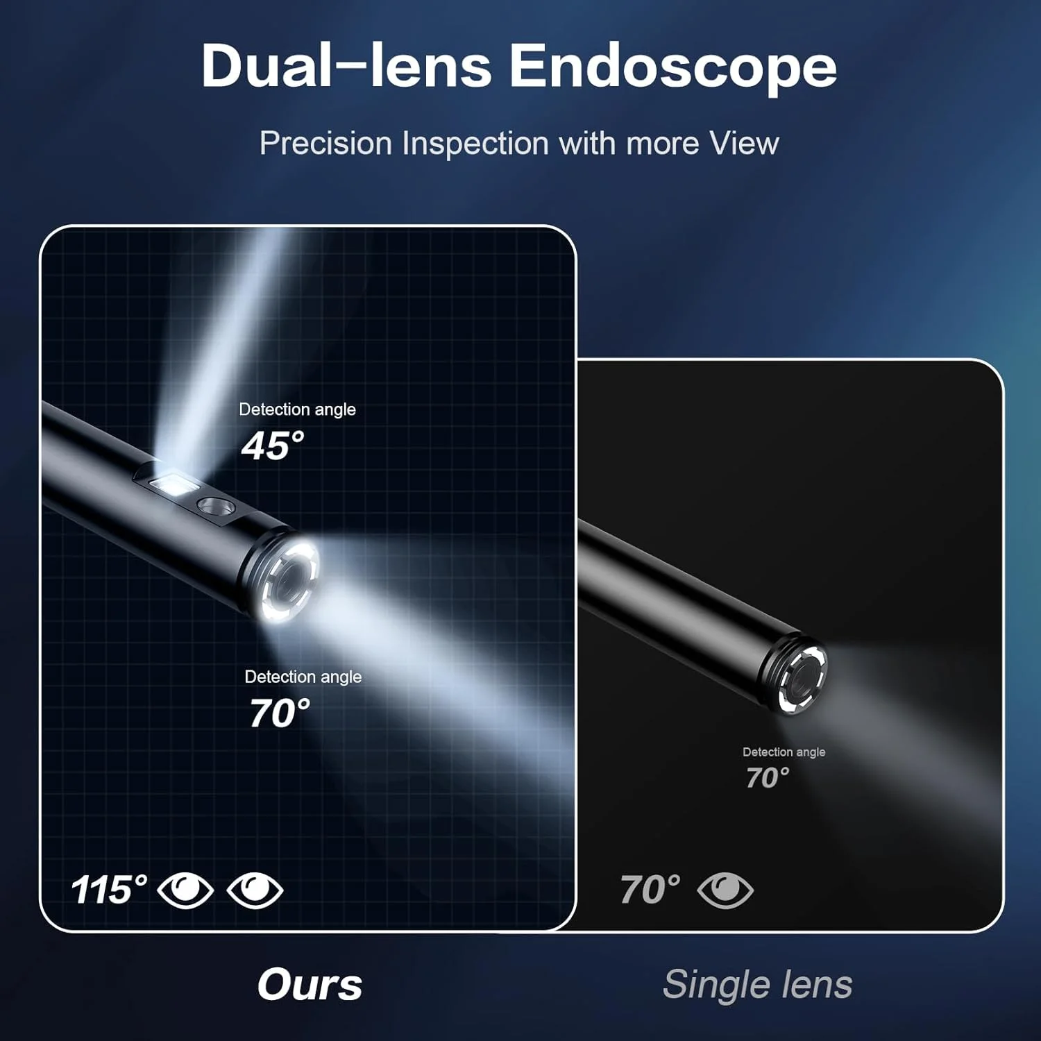 8mm 1080P Endoscope Automotive Boroscope Inspection Device Camera For Apple Iphone IOS Smart Phone Android Type C Cars Mobile-3