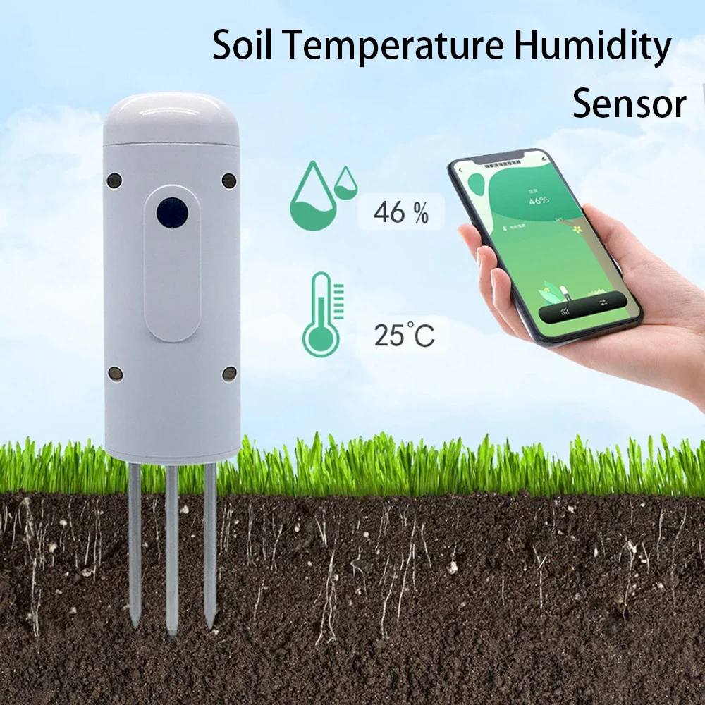 Tuya Smart Zigbee Soil Tester Temperature and Humidity Meter Waterproof Thermohygrometer Garden Automation Irrigation Detector-2