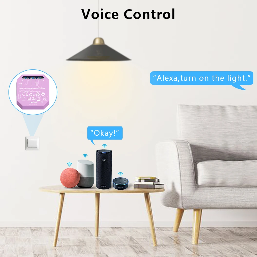 LoraTap Power Energy Monitoring Estimate 1，2 Gang Switch Relay Breaker Module Tuya Smart Life App Remote Control Automation-3