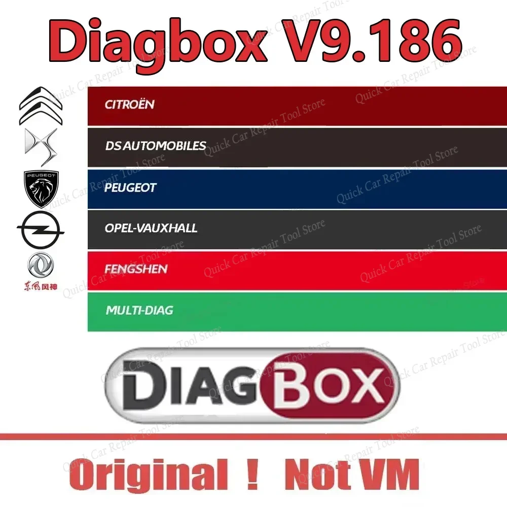 Cars diagnostic software Diagbox V9.186 work with PP2000 Le-xia3 For Peo-geot For Cit-roen Resets Adaptations Original install