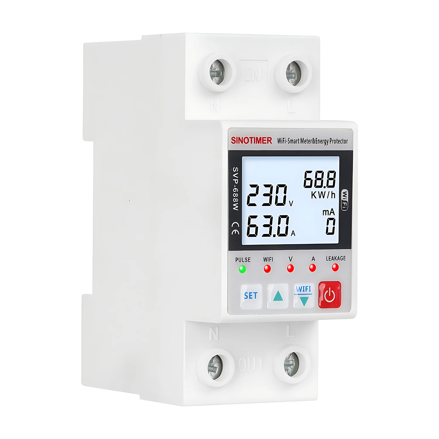 Tuya WiFi Smart Energy Meter Power Protector Circuit Breaker Over/Undervoltage Leakage Overcurrent Protection Automatic Recloser-4