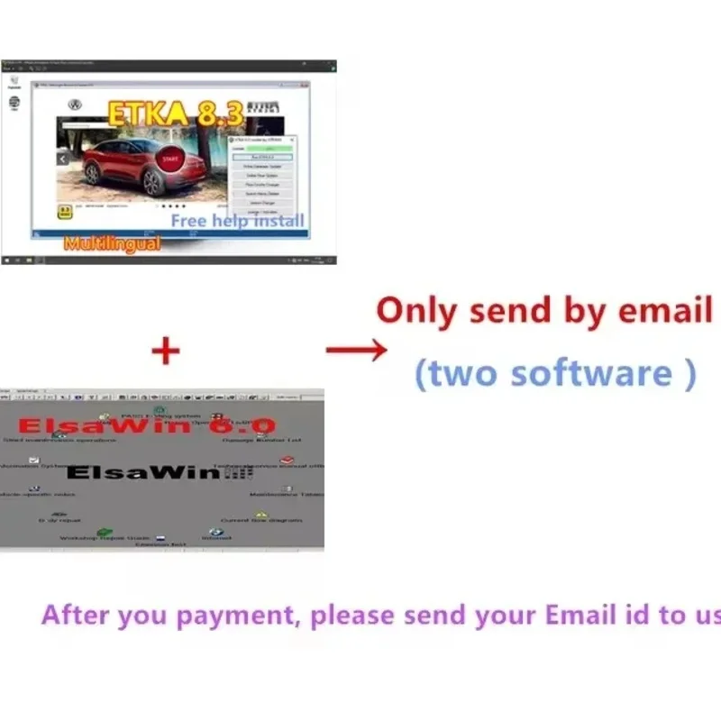 2025 elsawin 6.0 with etka 8.3 software Newest Repair Software Group Vehicles Electronic Parts Catalogue for A-udi for V-W A-5