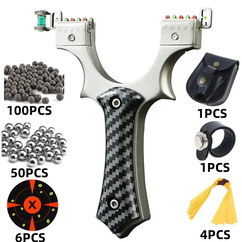 Slingshot Stainless Steel Hunting laser Slingshot Portable Shooting Sling Shot Competition Target Entertainment Outdoor Hunting