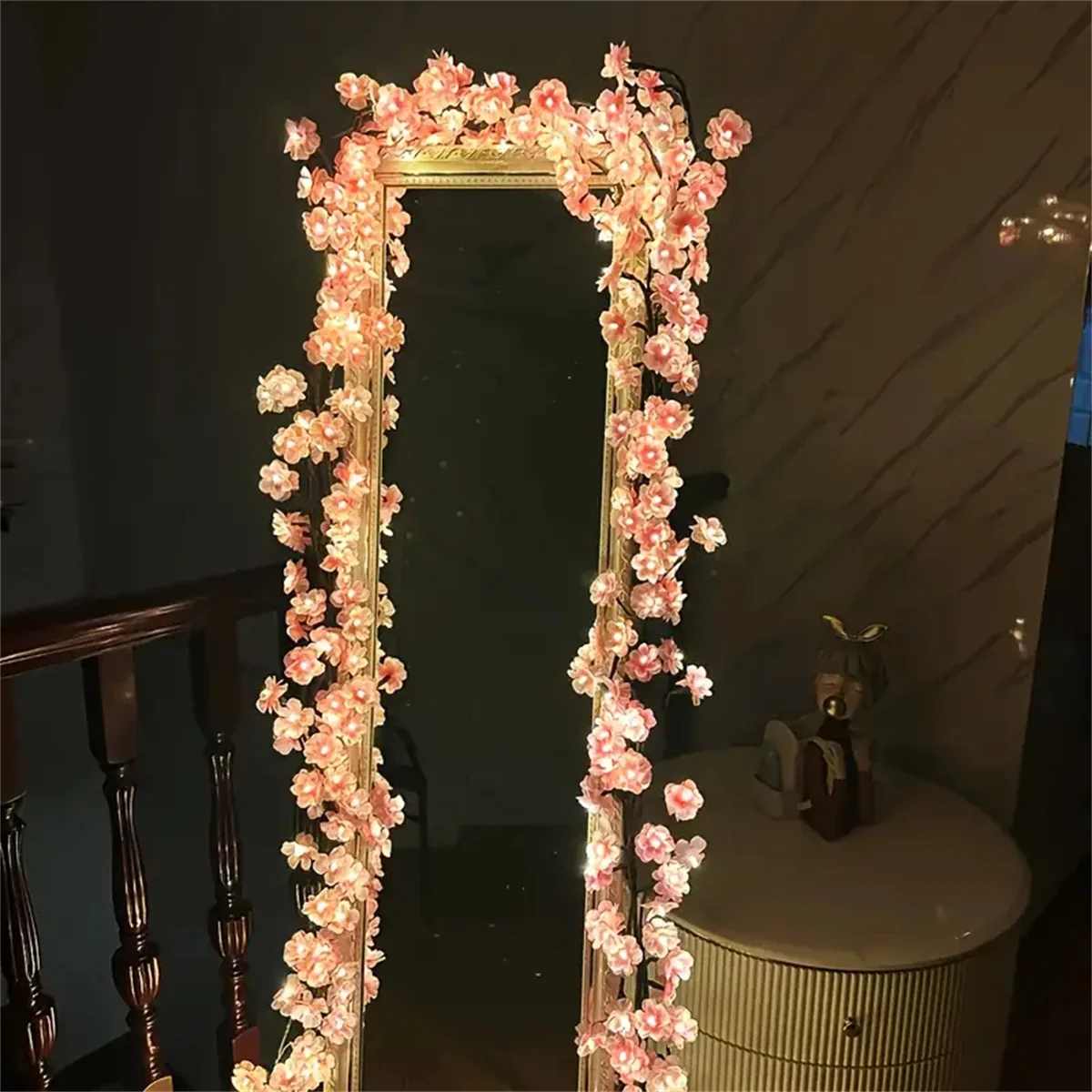 Cherry Blossom 96 Led USB Tree Branch Rattan Lights 8 Modes Colorful String Lamp Valentine Christmas Wedding Bedroom Decoration-4