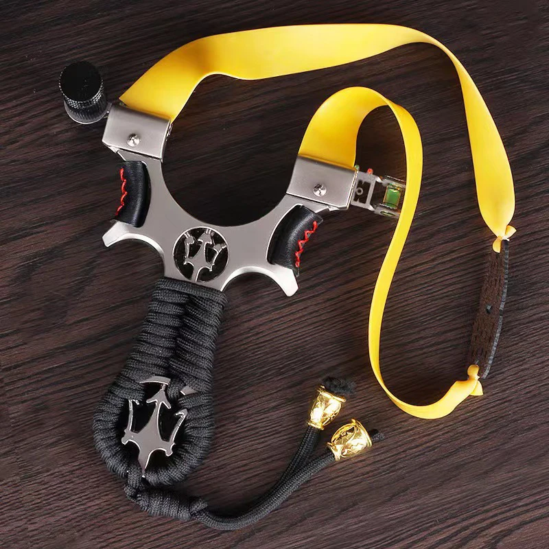 Laser Aiming Metal  Slingshot for New Player Professional Slingsshot Powerful Alloy Bow Shooting Outdoor Hunting Sling Shot-5