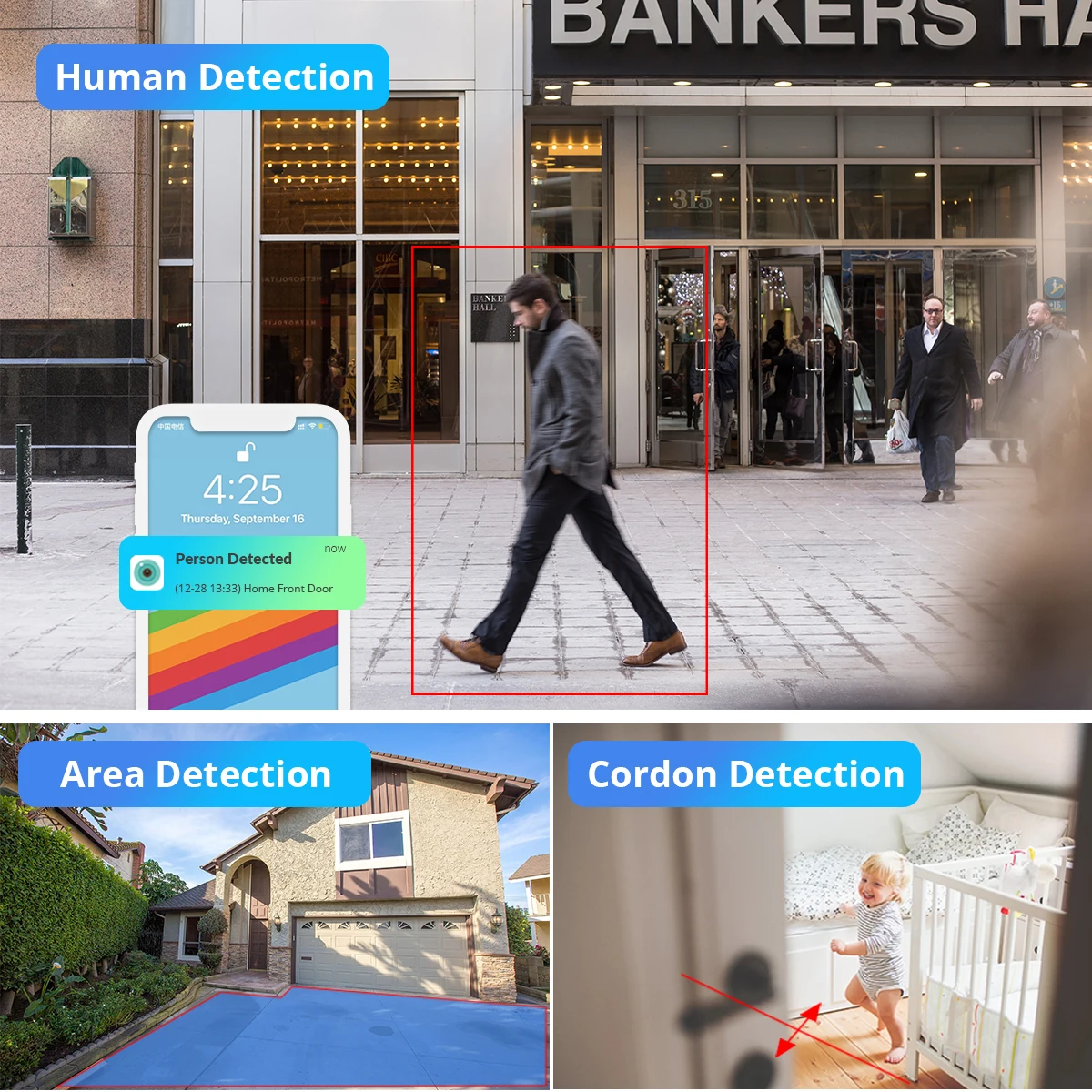 8MP 4K IP Camera Wifi Wireless 5MP AI Human Detect iCSee CCTV Bullet Outdoor Surveillance Security Protection Video Camera Cam-3
