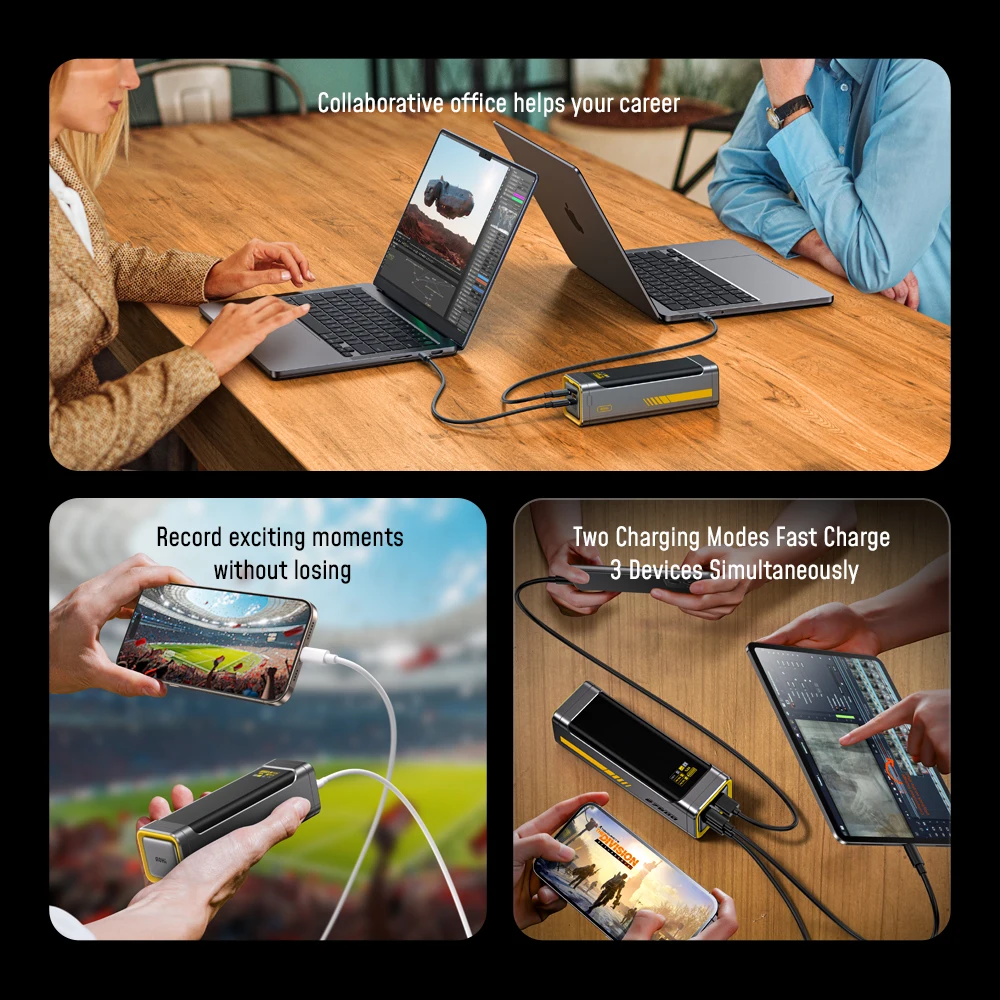 AOHI The Future Starship 240W 27,600mAh LED Display Power Bank with 3FT C-C Cable-6