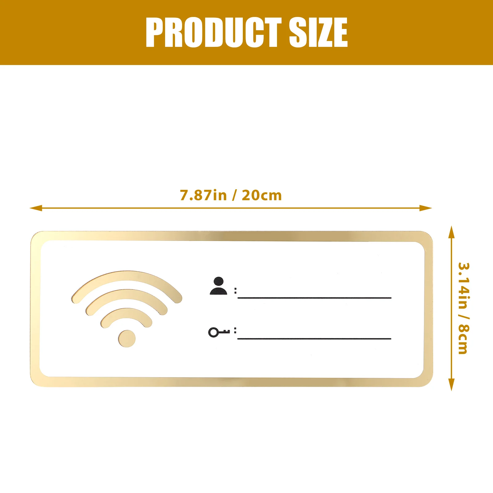 1Pc Wifi Password Sign Acrylic Material Wireless Network Coverage Signage Restroom Plaque Home Hotel Display Guest Information-3