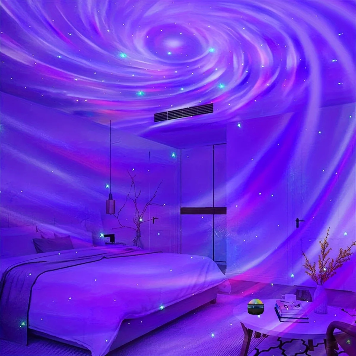 Galaxy Starry Sky LED Projector USB Powered Remote Control Night Light for Children’s Bedroom Christmas/Wedding Ambient Decor-6