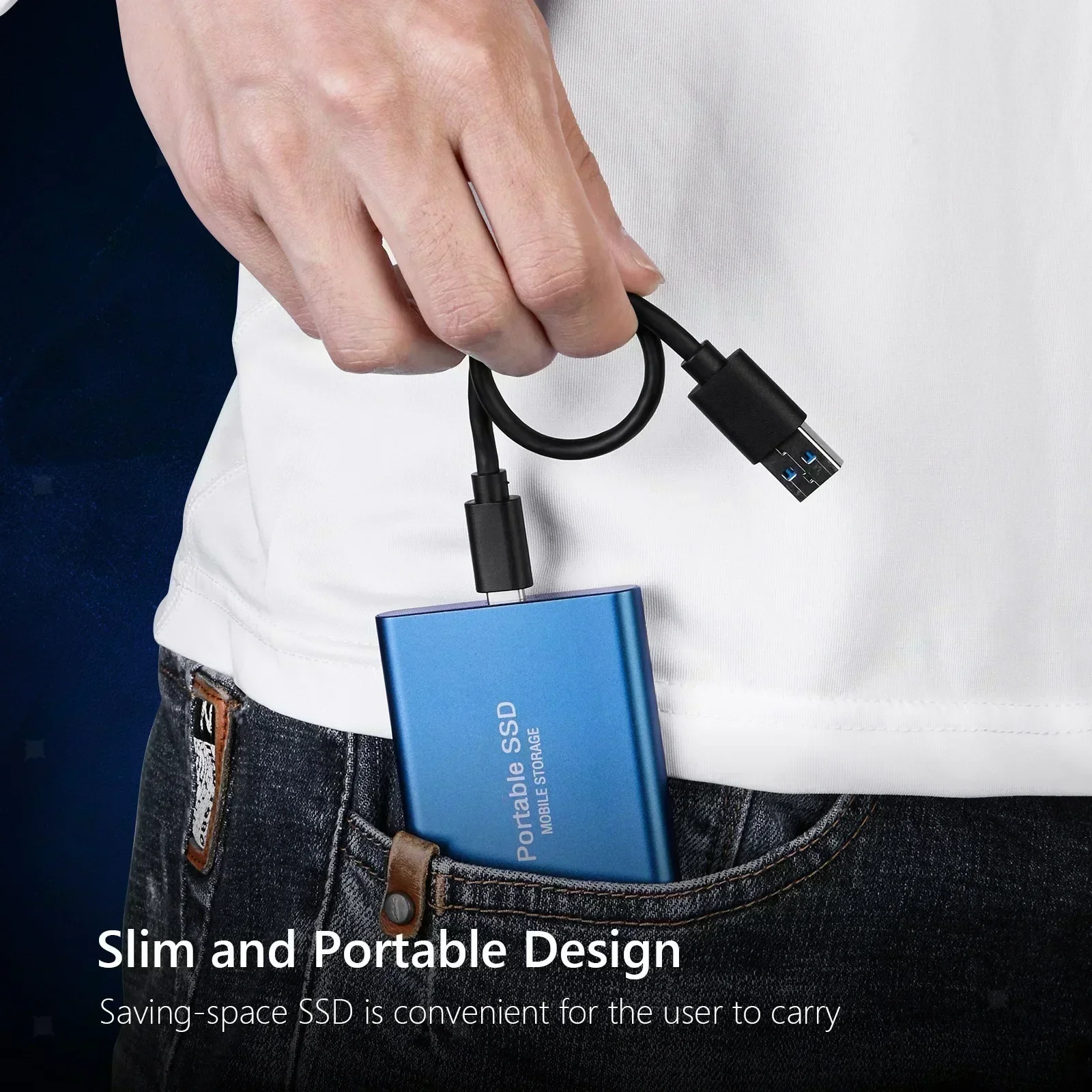 External Hard Drive 4TB Portable SSD Solid State Drive USB 3.1/Type-C Hard Disk High-Speed Storage Drive for Laptop/PC/Mac/Phone-4