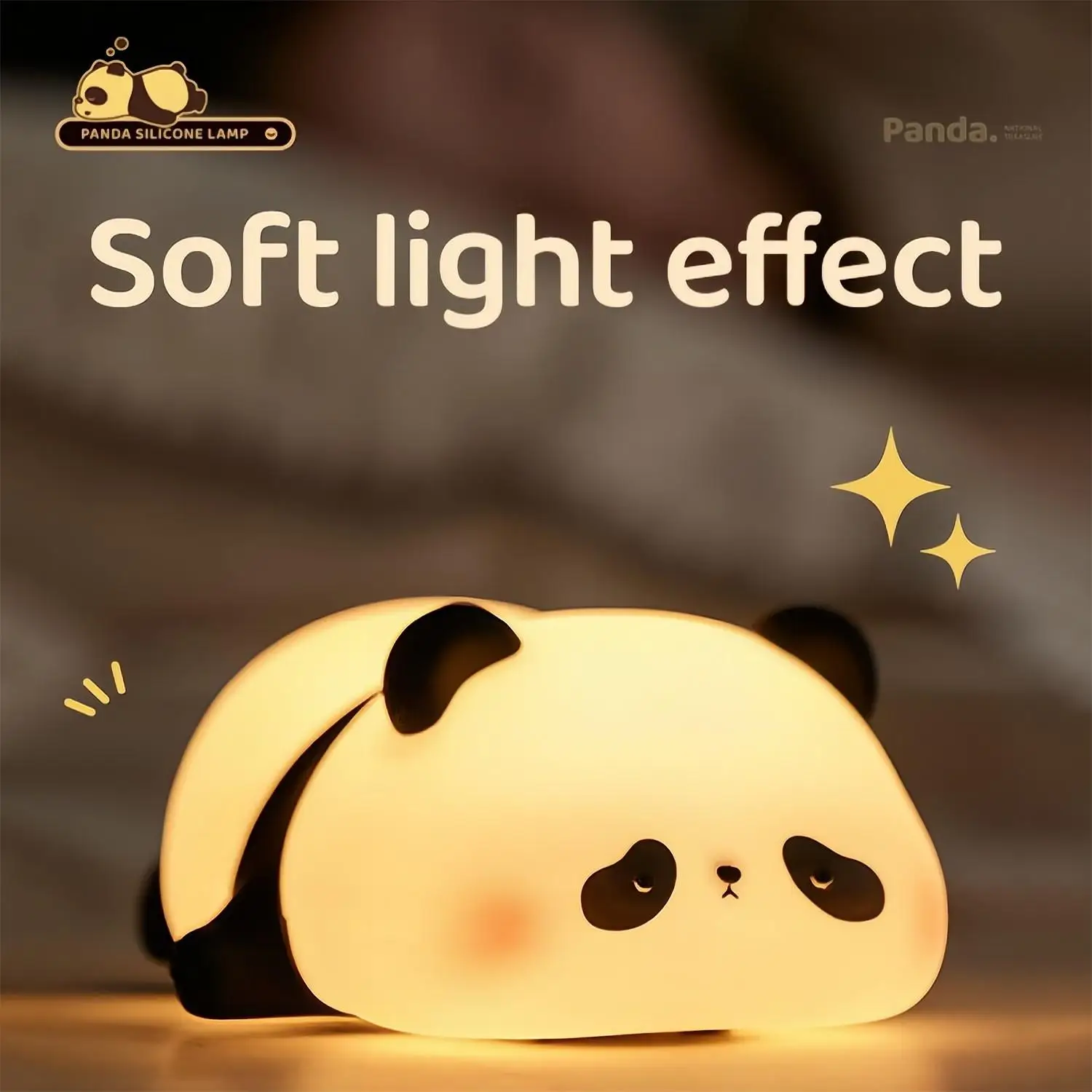 LED Night Lights Cute Sheep Panda Rabbit Silicone Lamp USB Rechargeable Timing Bedside Decor Kids Baby nightlight Birthday Gift-2