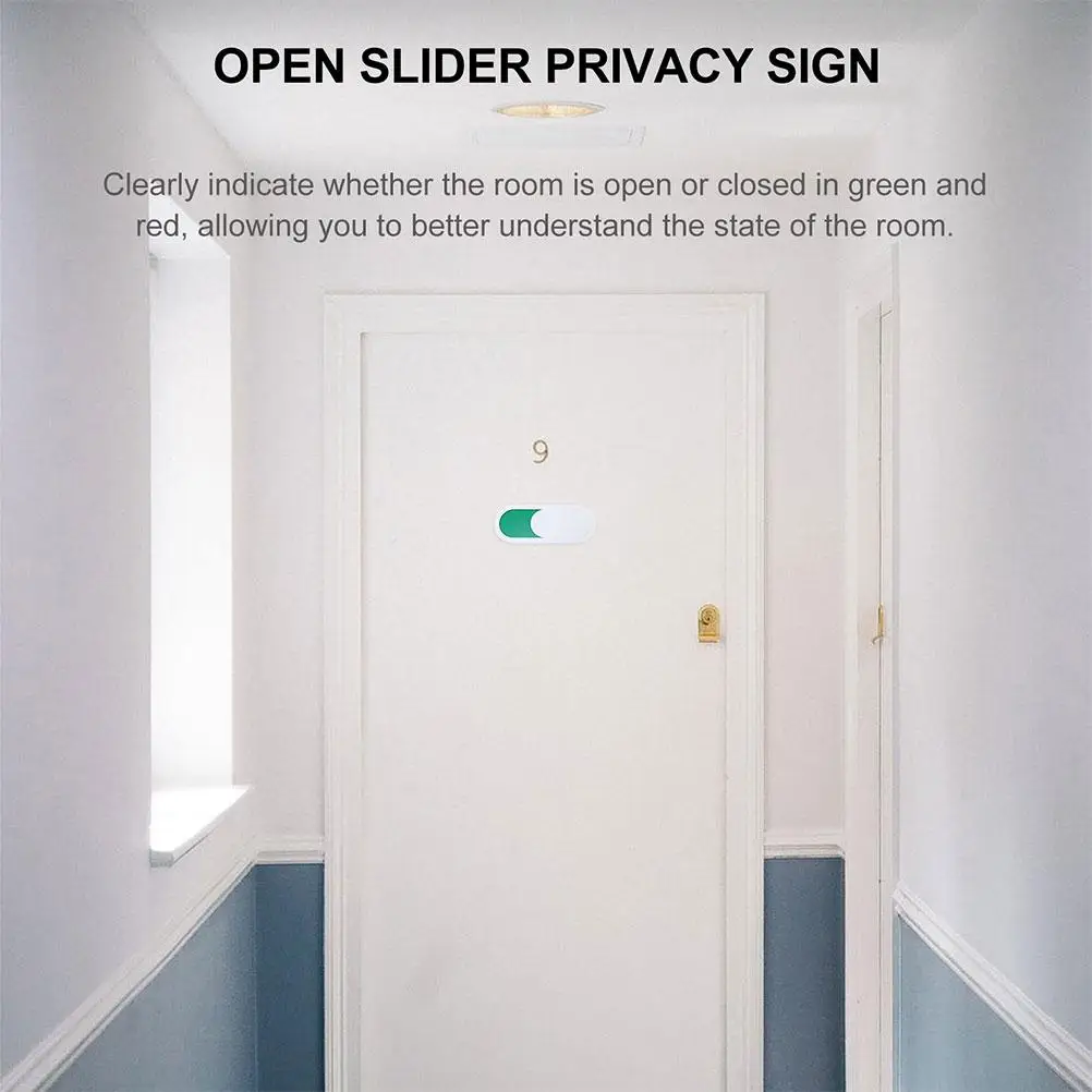 Signage Privacy Busy Occupied Indicator Light White over Door Hanger Bathroom Open Closed Work-5