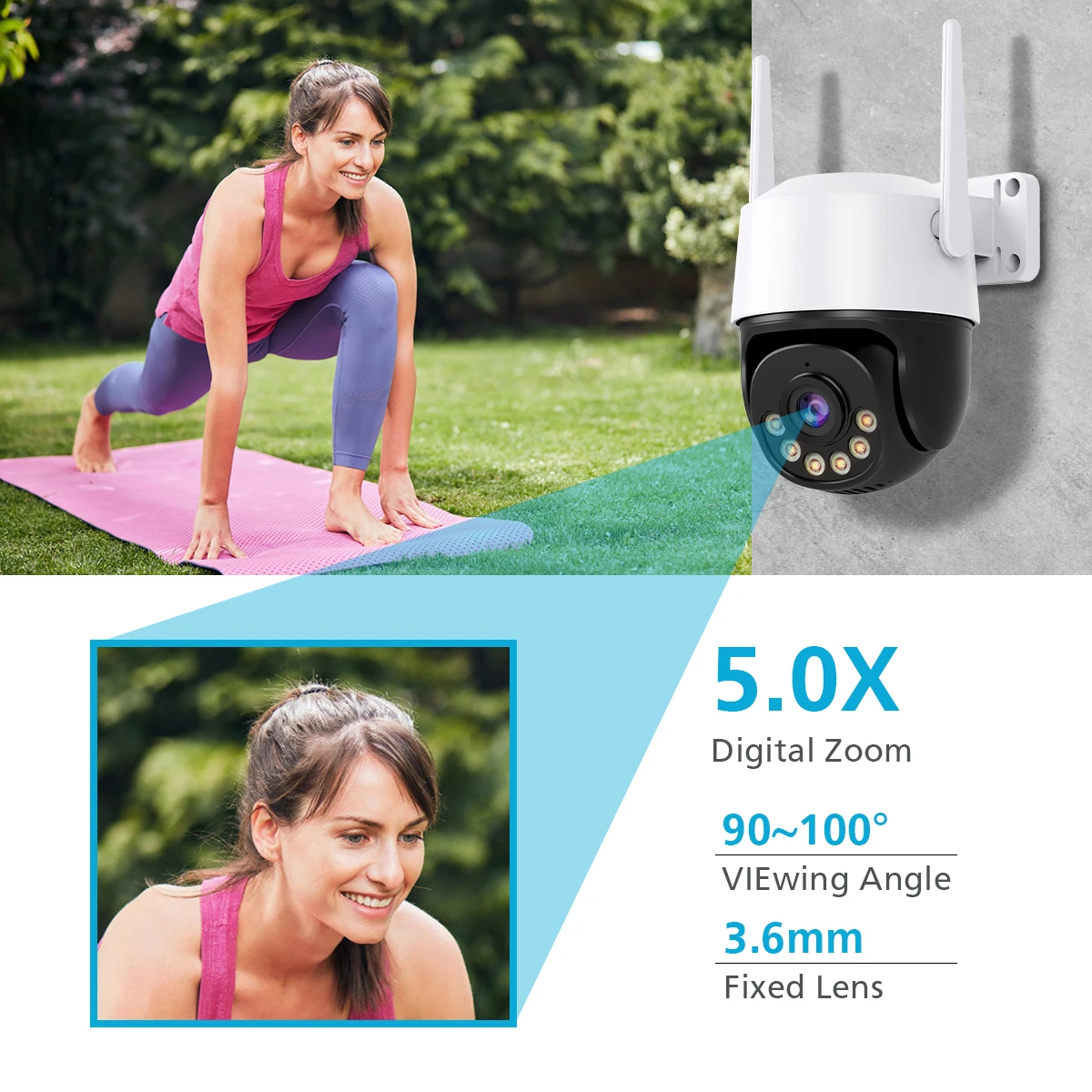 8MP 4K IP Camera 5MP Speed Dome Auto Tracking PTZ Camera Smart Home Outdoor Wireless WIFI Camera Surveillance Monitor iCsee-3
