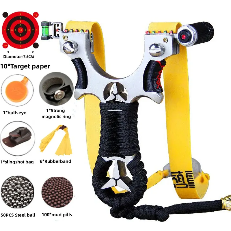 Laser infrared slingshot High Quality Slingshot of Resin Flat Rubber Band Hunting Shooting Outdoor Catapult Hunting Slingshot