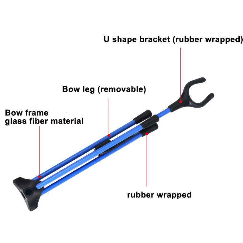 Foldable Aluminum Recurve Bow Stand - Portable Multi - Color Rack Holder for Hunting and Target Practice-2