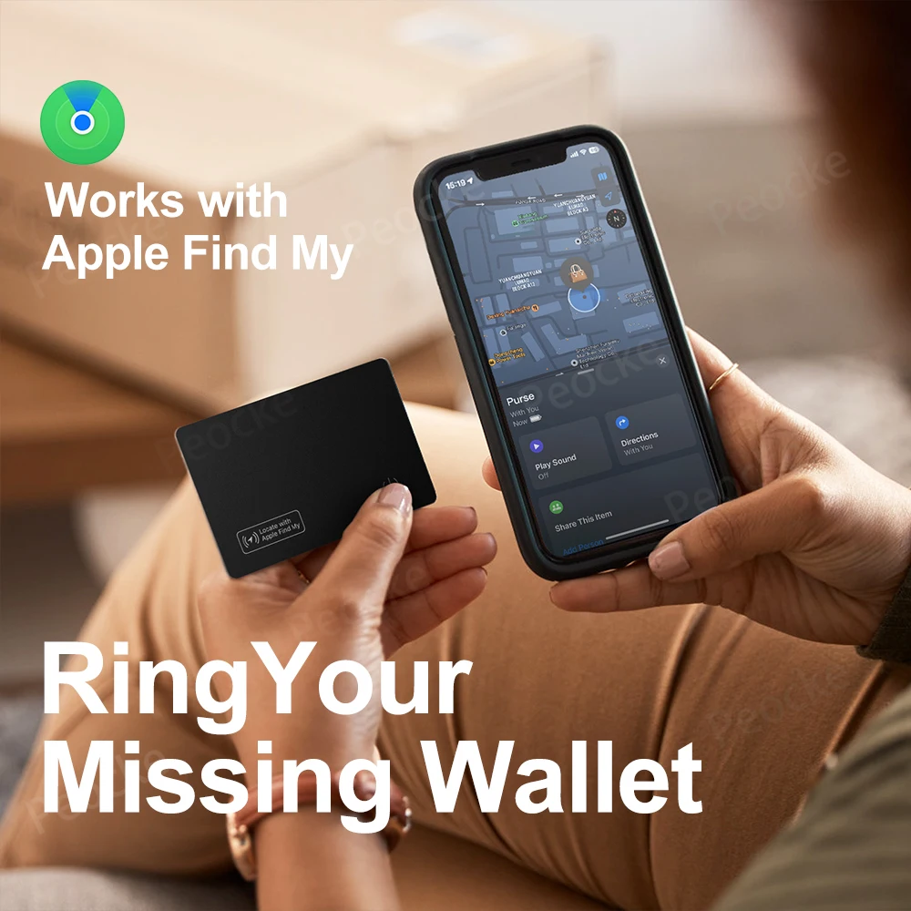 Wallet Anti-loss Card GPS Location Tracking Smart Tag Find My for iPhone Bluetooth Device Ultra-thin Card Wireless Charge IP67-3