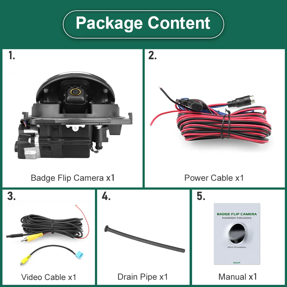 170° AHD 1080P Flip Emblem Rear View Reverse Backup Camera For VW Golf 6/7/8 Polo CC Beetle Magotan B6 B7 B8 EOS T-roc Passat-5