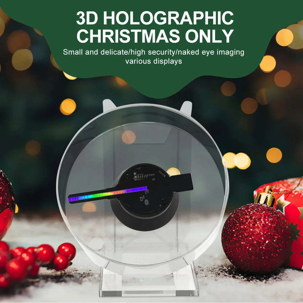 3D Fan Hologram Projector Wall-Mounted Wifi Led Sign Holographic Lamp Player Remote Advertising Display Support Lmages And Video-3