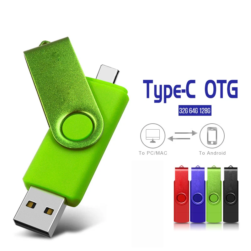 Metal OTG 2 IN 1 Type C pen drive 128GB usb memory stick 4GB 8GB 32GB 64GB 128GB cle usb cle usb flash drive memoria usb-2