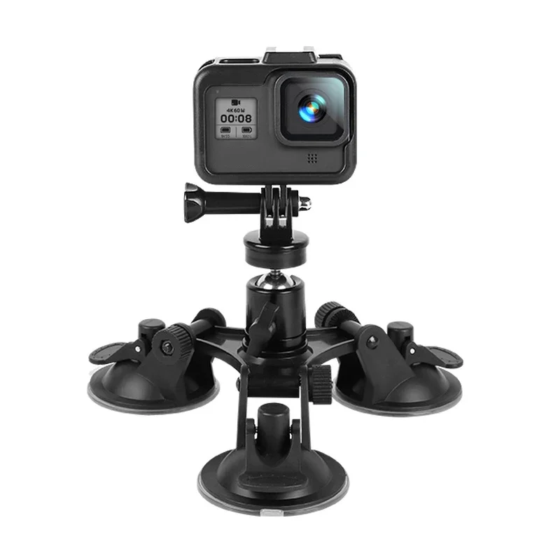 Action Camera Suction Cup for GoPro Hero11 10 9 8 7 6 Black SJCAM SJ7 Yi 4K Go Pro Mount Glass Sucker Action Camera Accessories-3
