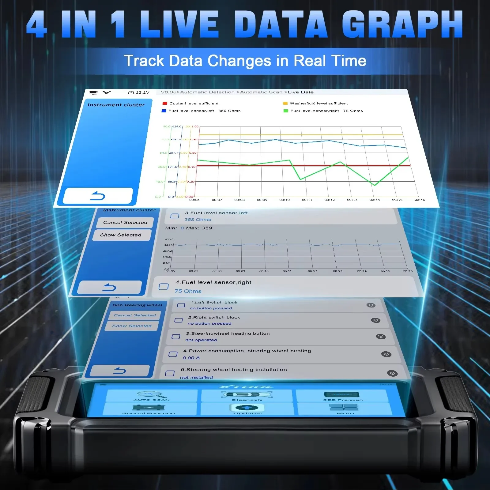 XTOOL D5 Automotive Diagnostic Tool ABS EPB Airbag Engine 5 System OBD2 Scanner Live Data CAN FD FCA Lifetime Free Update-5