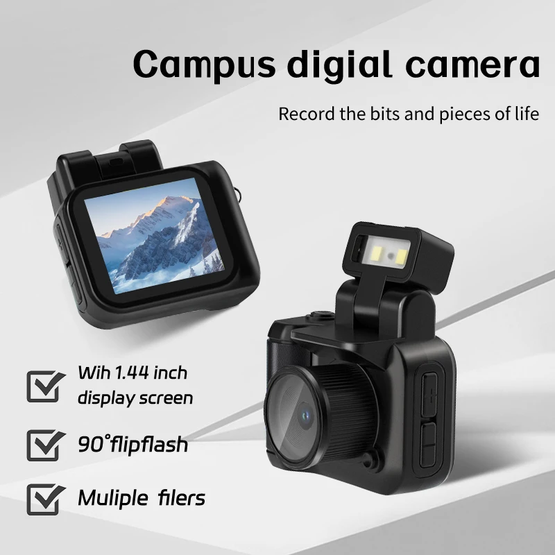 Y4000 Mini Camera with Screen HD 1080p Portable Video Recorder with Flash Light Battery Dock Retro Ultra Compact Digital Camera-2