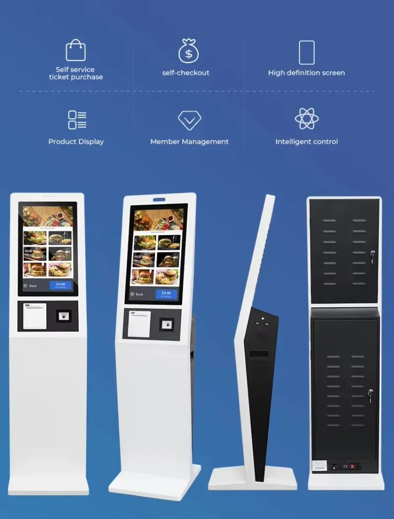 Payment Kiosks Touch Screen Kiosk 15.6 Inch 215. Inch Wall-mounted Pos Machine Self Ordering Payment terminal Kiosk Self Service-4