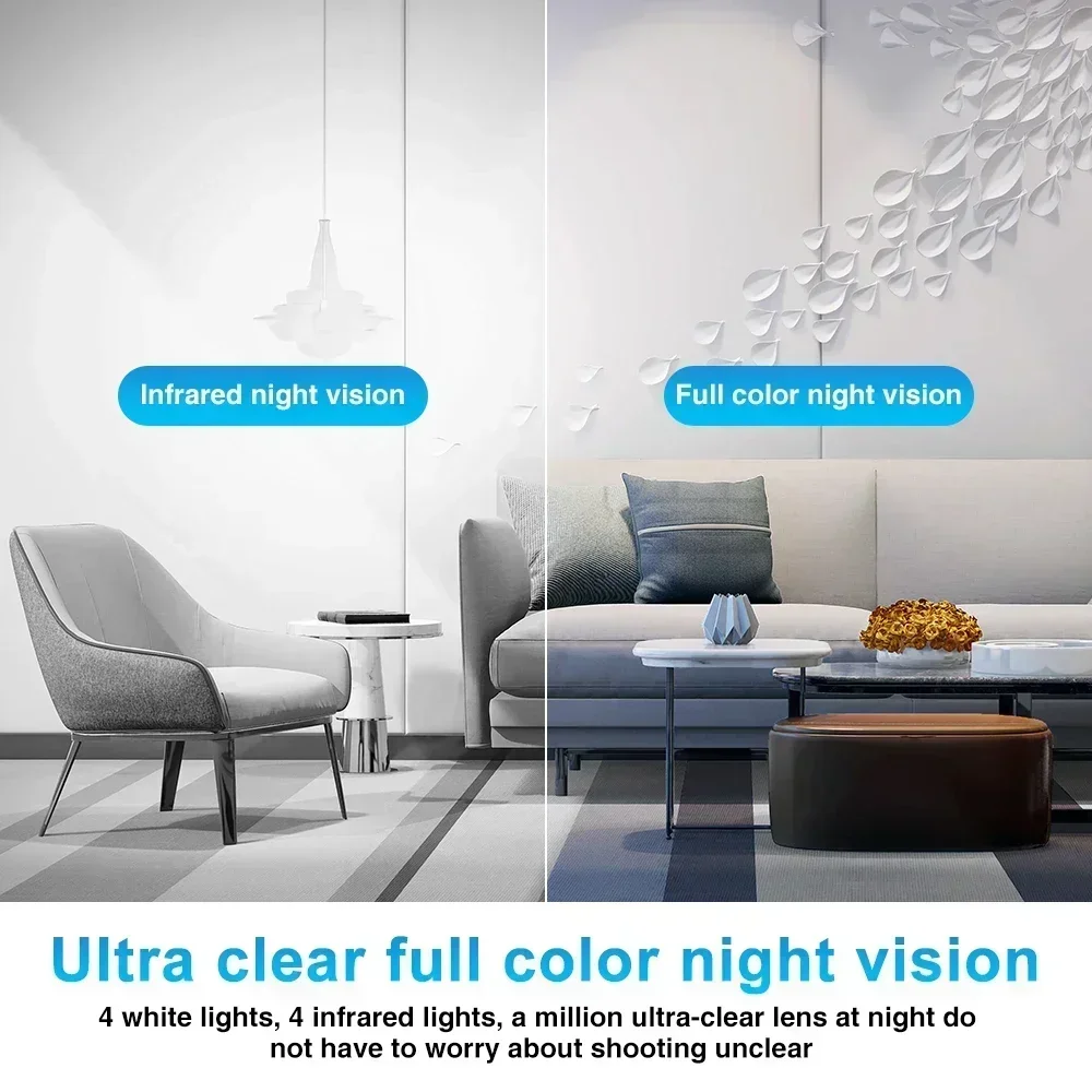 2.4G 1080P Cameras Wifi Video Surveillance IP Outdoor Security Protection Monitor 4.0X Zoom Home Wireless Track Alarm Waterproof-2