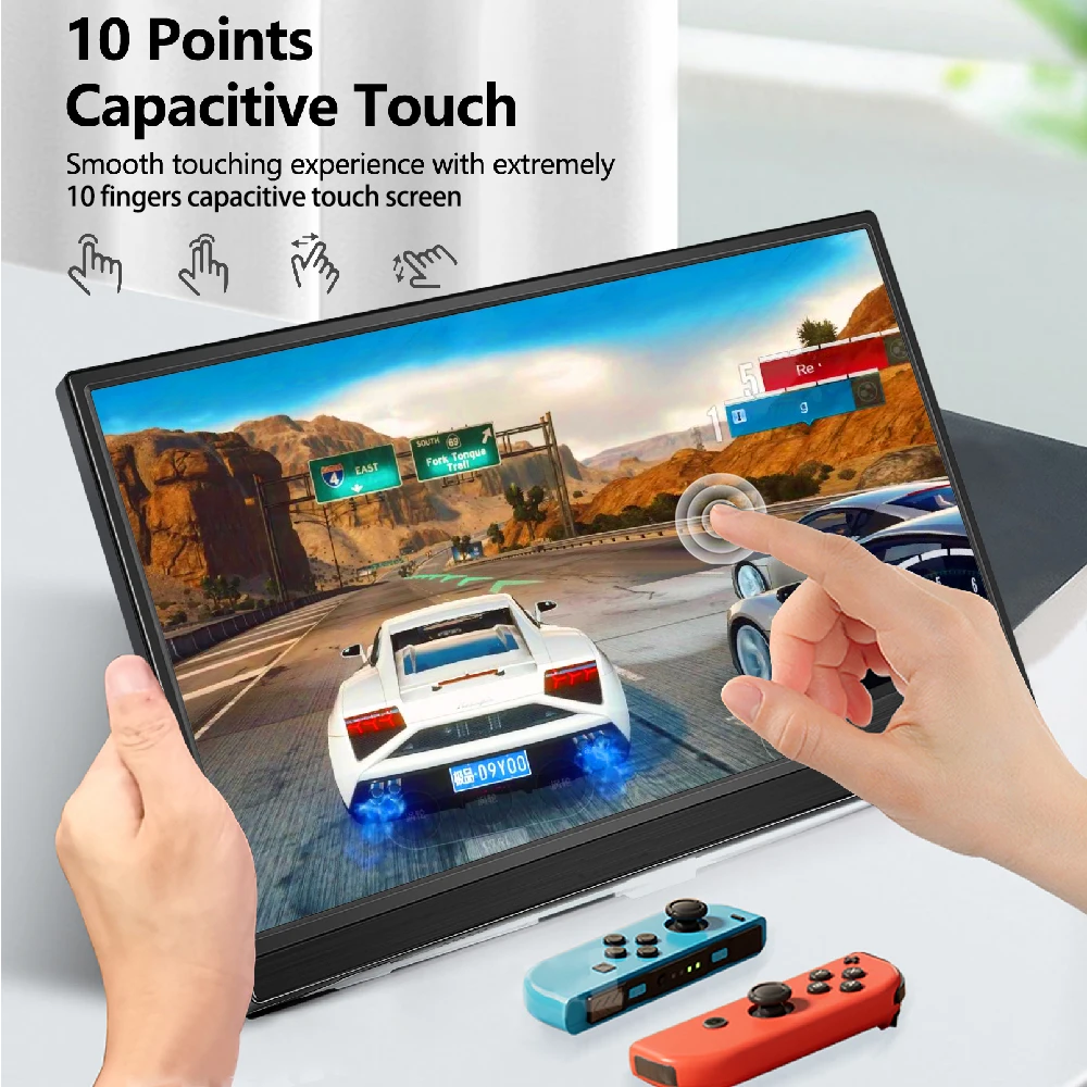 Touchscreen 16 inch 1920x1200 16:10 HD IPS Panel LCD Portable Monitor Secondary Monitor For PS4/PS5 Xbox Switch Laptop PC Gamer-5
