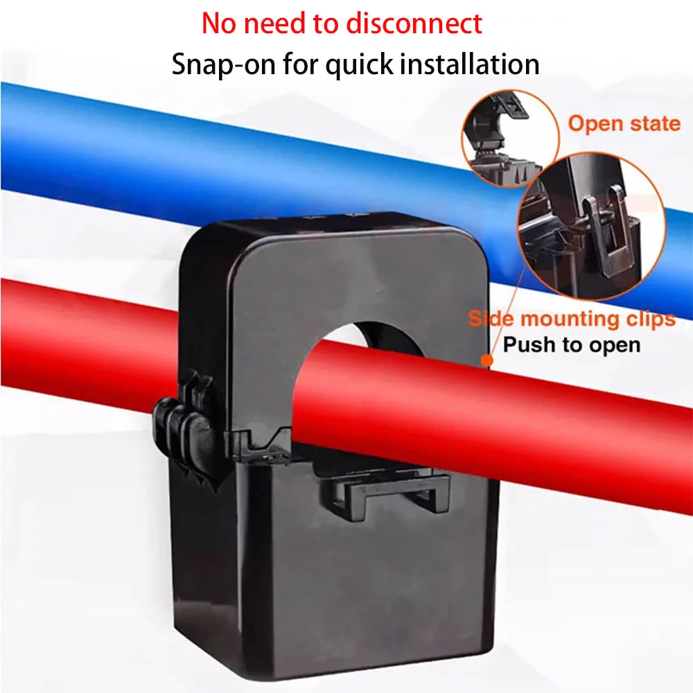 Tuya WIFI Smart Energy Meter Solar PV System Power Production Consumption Bidirectional Monitoring Meter APP Control with CT-3