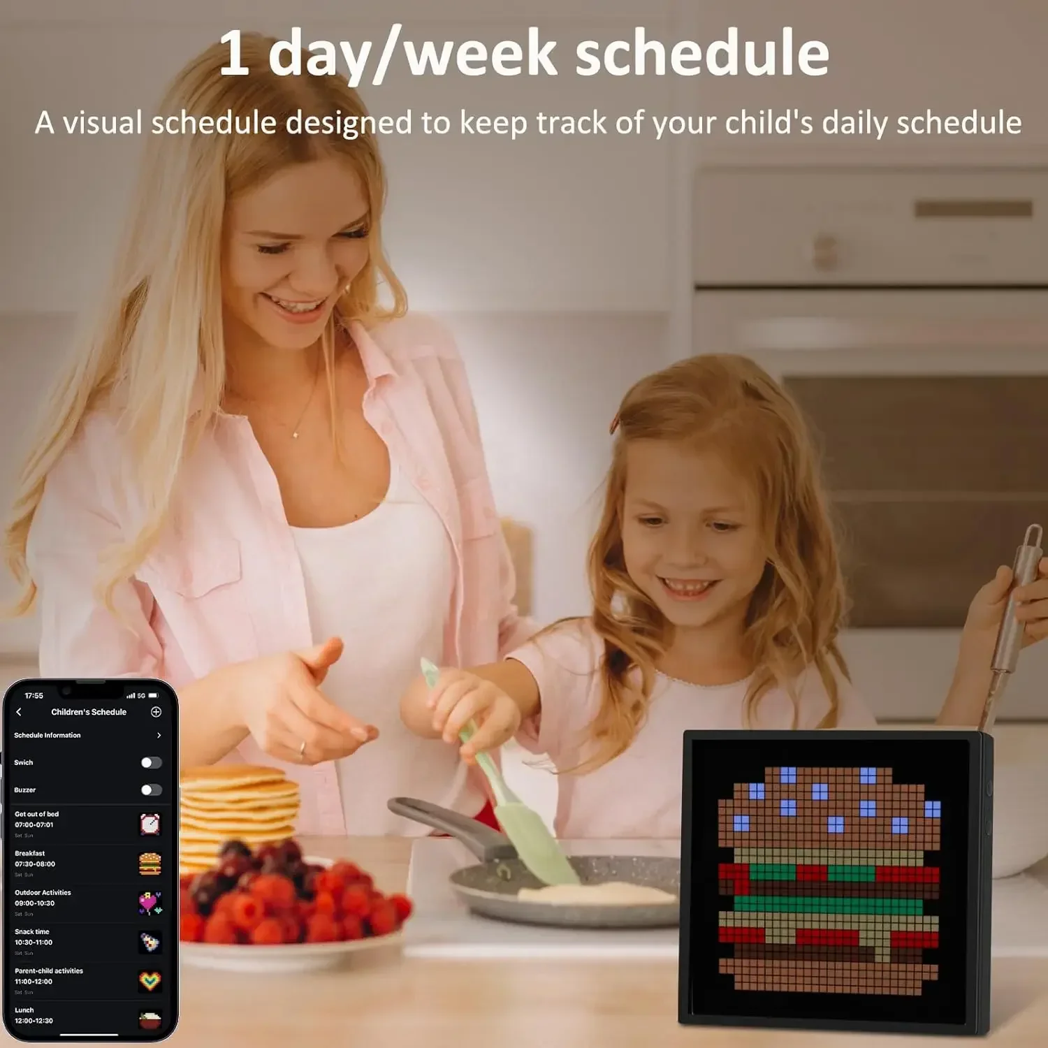 LED Pixel Matrix Bluetooth Smart Display 64x64 RGB Digital Lamp Panel DIY Art Display Gaming Anime Room Decor Frame APP Control-5