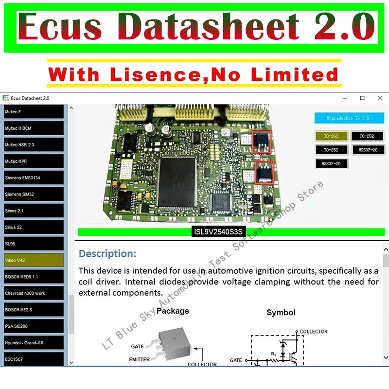 Car tools Ecus Datasheet 2. ECU Repair Software PCB Schematics with Electronic Components of Car ECUs and Additional Information