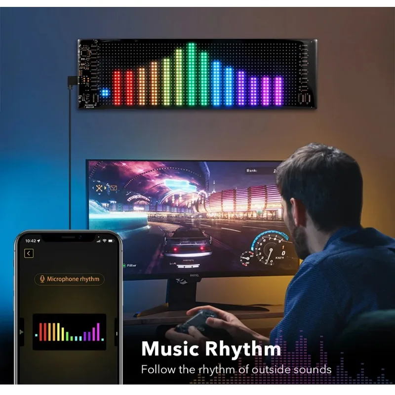 Scrolling Advertising LED Sign Panel Bluetooth App Control Logo Light Customize Text Pattern Animation Programmable Car Display-6