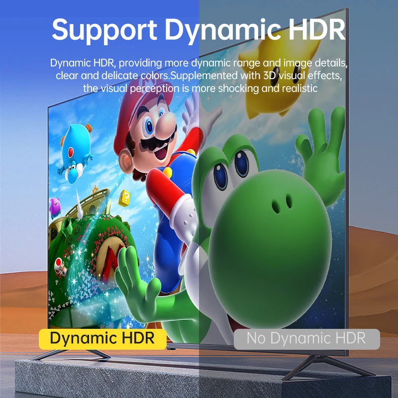 8K DisplayPort Switch 3 in 1 Out Bi-Direction DP 1.4 Splitter 8K@60Hz 4K@144Hz 48Gbps Display Port Converter Adapter Hub-3