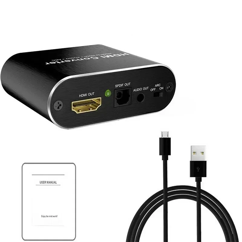 4K HDMI Audio Extractor with ARC Return Switch HDMI to Optical Toslink SPDIF + 3.5mm Audio Converter for PS5 Xbox TV-6
