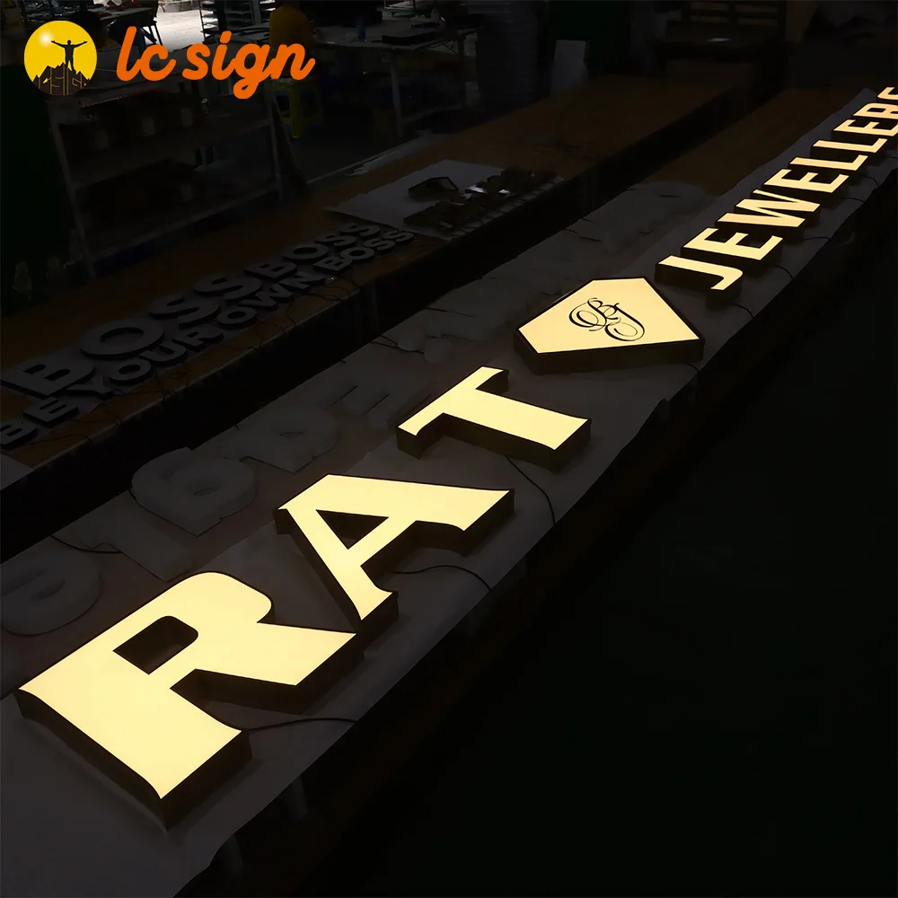 Custom logo signs letters shop signs Led Acrylic signage light Outdoor 3D Acrylic Front Light-4