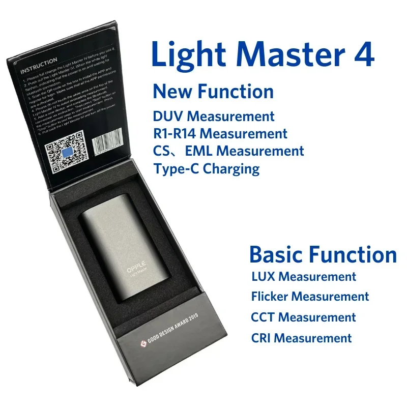 OPPLE Light Master 4 Light Lux CRI DUV R1-R14 Flicker Meter LED Flashlight Bluetooth IOS Android Tester Tool Lighting Sensor-3