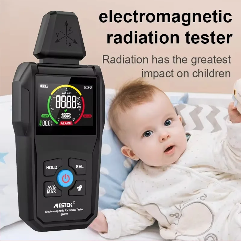 Mestek Geiger Detector EMF Meter Electromagnetic Radiation emf Test Electric Magnetic Field Scanning Induction geiger Dosimeter-3