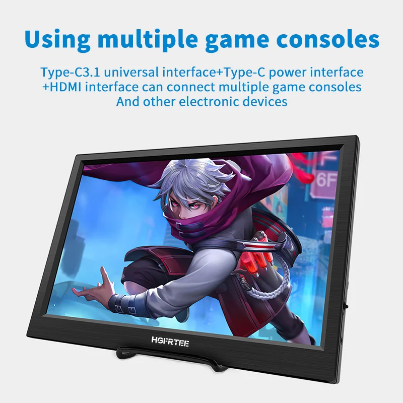 HGFRTEE 11.6inch Portable Monitor Gaming Extended Monitor HDMI-Compatible Laptop second screen For Switch/PS4/Raspberry Pi-2