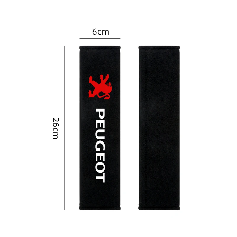 2PCS Car Interior Accessories Auto Seat Belt Cover Shoulder Pads For Peugeot 206 307 308 3008 207 208 407 508 2008 Car Styling-2