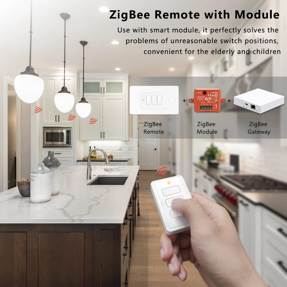 LoraTap ZigBee 3.0 Wireless 13 Types Push Button EU US Remote Controller Tuya Scene Automation Control Switch Smart Life App-4