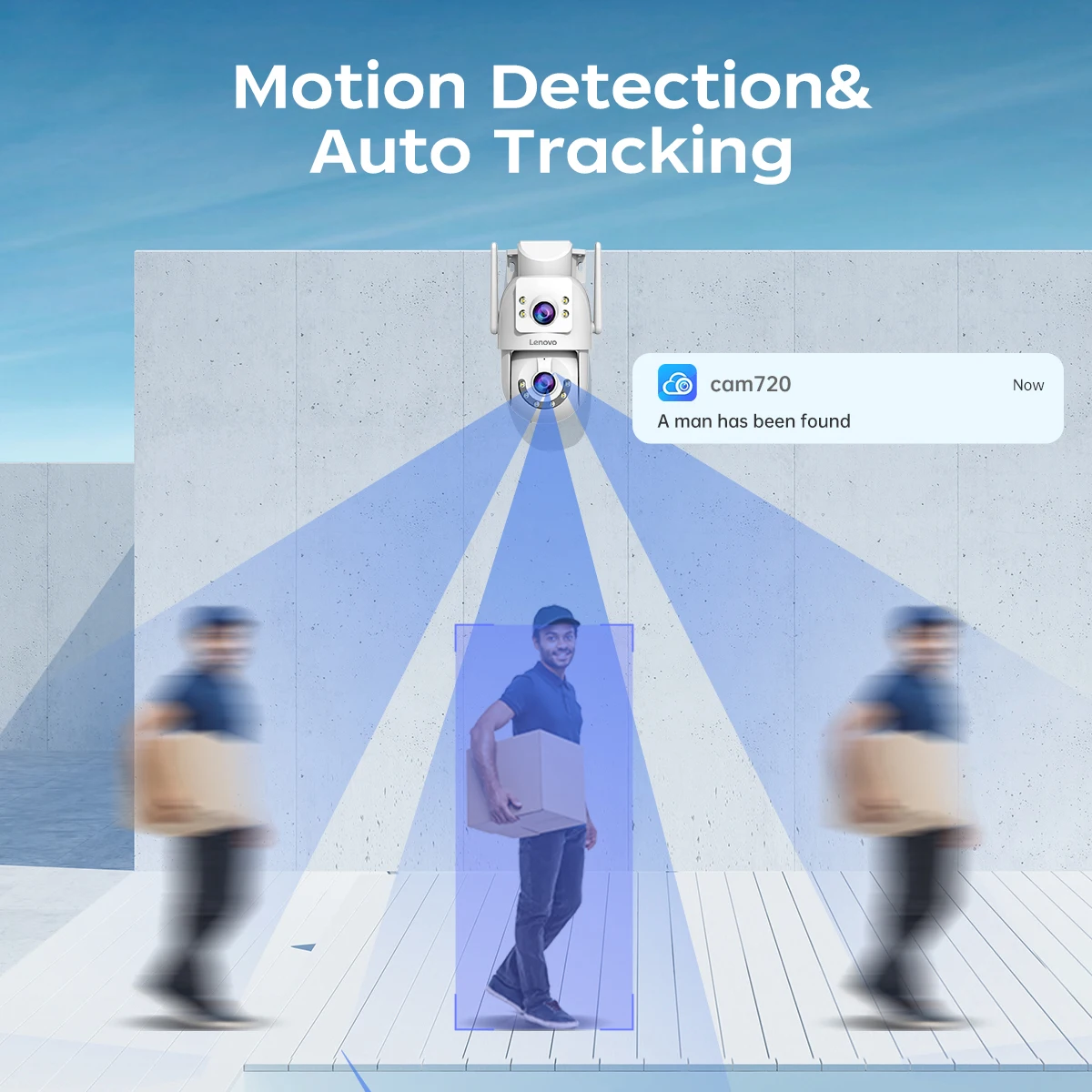 Lenovo 4K 6MP WiFi Surveillance Camera Outdoor Security Dual Lens Dual Screen AI Tracking PTZ IP Camera CCTV Video Surveillance-4