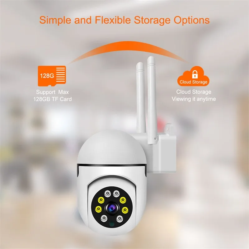 Ycc365 plus 1080P PTZ WIFI IP Camera Audio CCTV Surveillance 4X Zoom Night Full Color Wireless Waterproof H.264 Audio Security-4