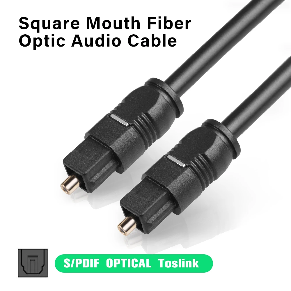 0.5m 1m 1.5m 2m 3m Digital Fiber Optical Optic Audio Cable SPDIF MD DVD TosLink Gold Plated Lead Cord Connect to DVD CD-2