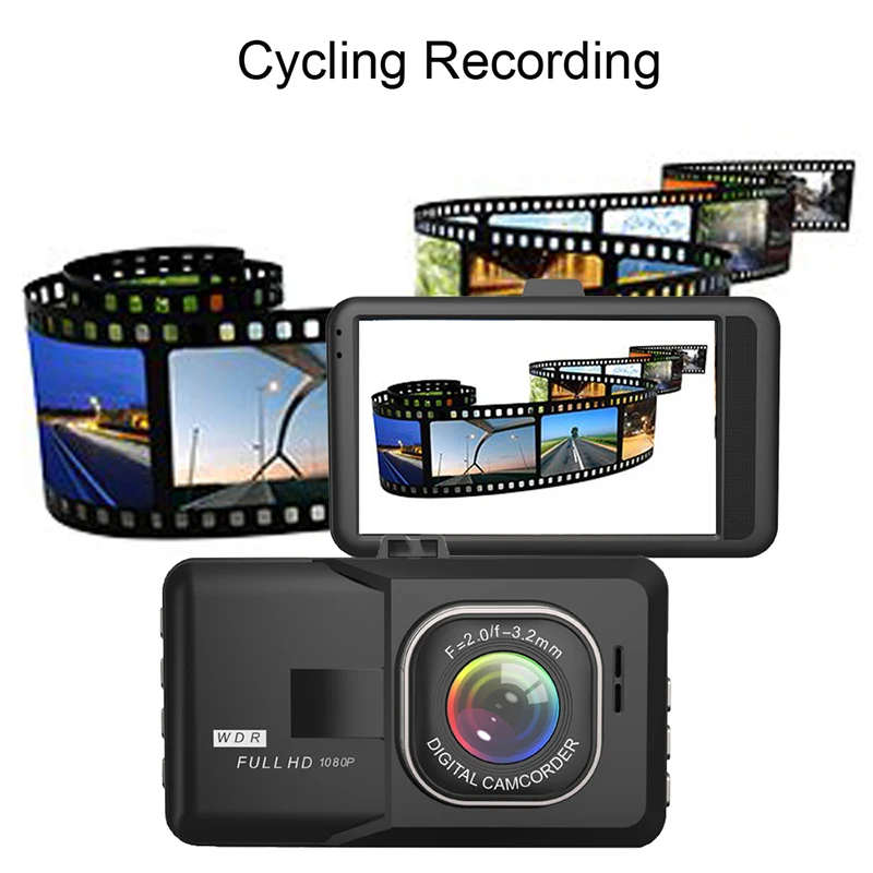 XUSHIDZ NEW 1080P HD Dash Camera Loop Recording Car Vehicle DVR Video Recorder Dashcam Night Vision 24h Parking Monitor G-sensor-4