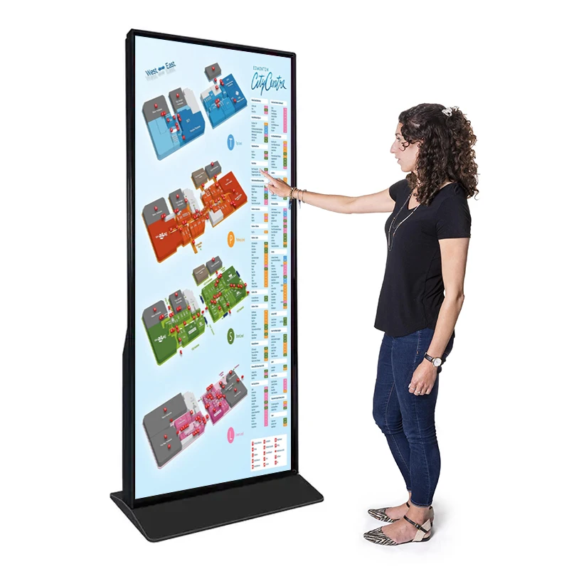 KINGONE 85 Inch Full Screen Floor Stand Digital Signage Android Advertising Player Poster Touch Screen Lcd Display Kiosk-5