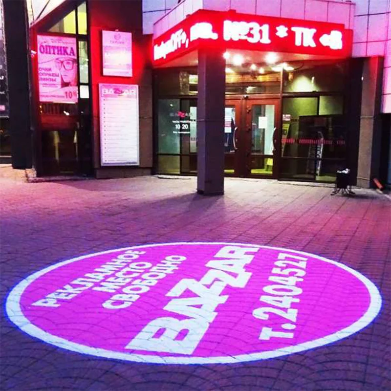 Track wall floor advertising spot light logo projection light door head led commercial custom pattern with text rotation-3
